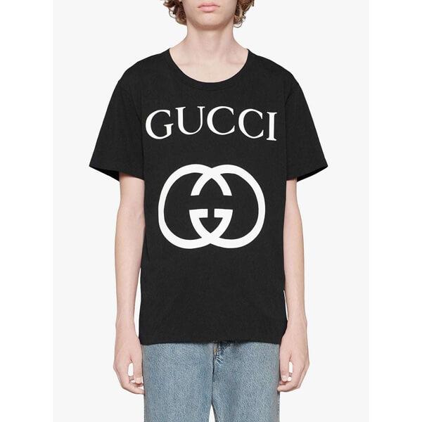 GUCCI スーパーコピー インターロッキングG コットン オーバーサイズ Tシャツ 493117X3Q357561